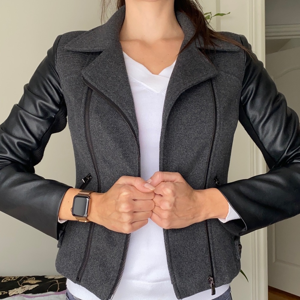 Lady Dutch high society biker style jacket faux leather - Picture 5 of 12